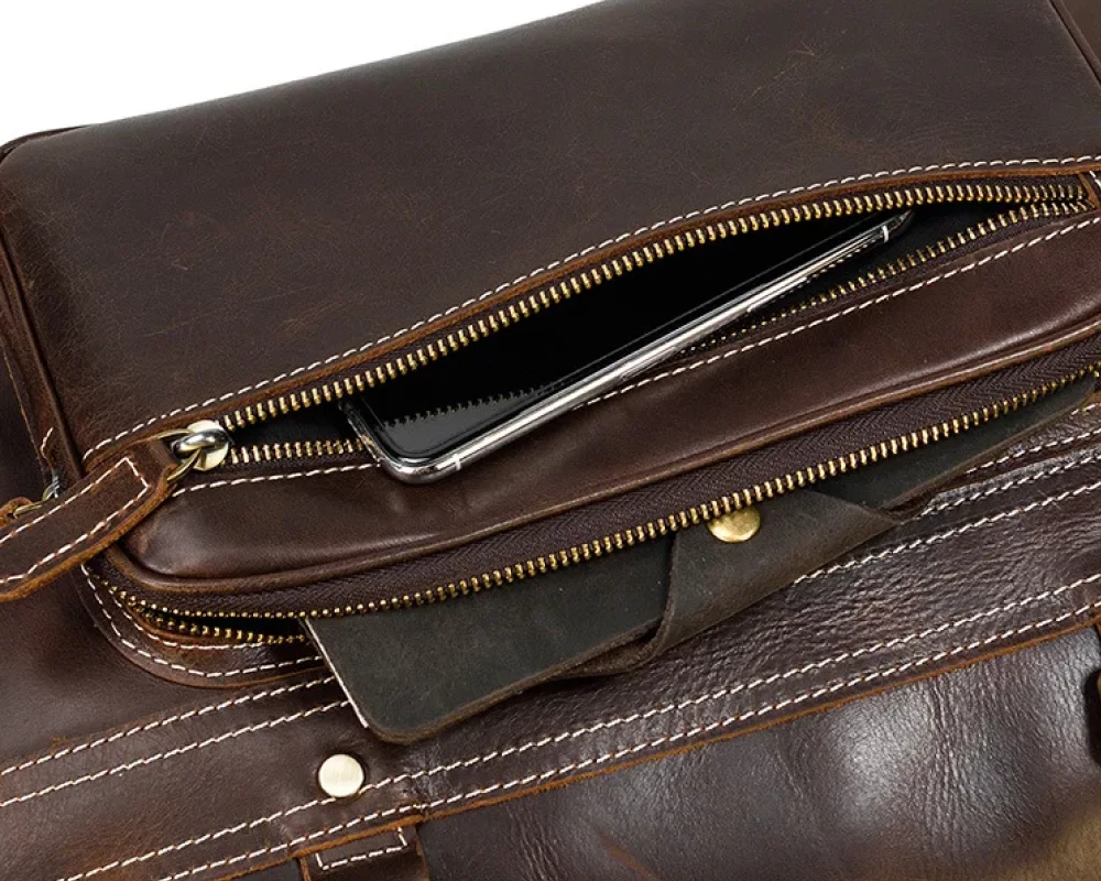 leather carry on case