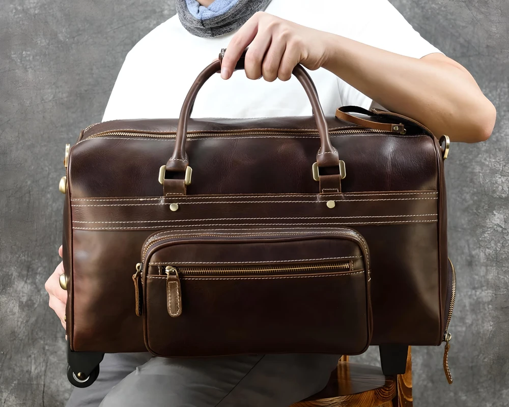 leather carry on bag for men