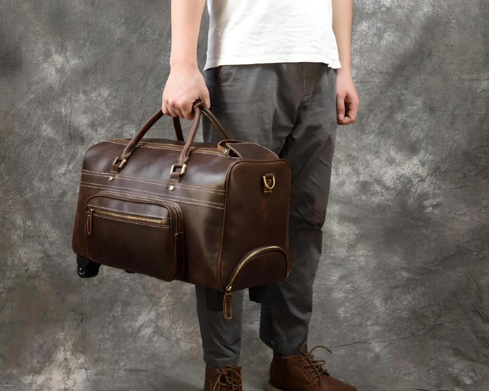 leather carry on bag for men